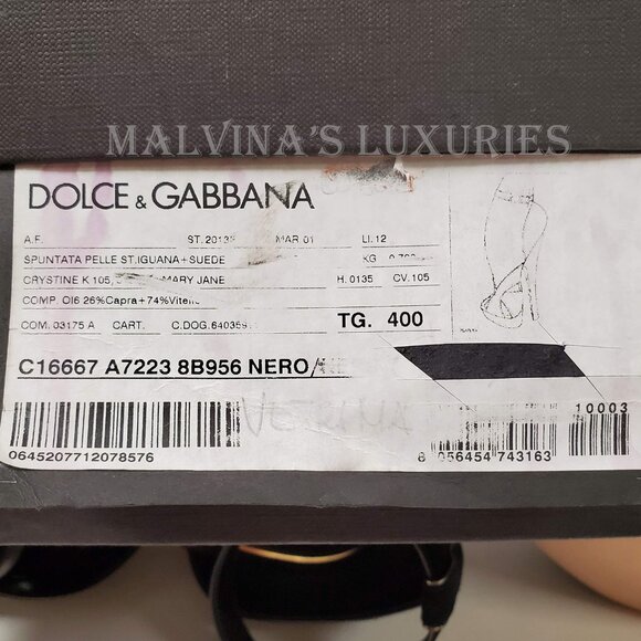 DOLCE & GABBANA SHOES BLACK SUEDE LEATHER PLATFORM SANDALS sz IT 40 US 10 - Picture 12 of 12